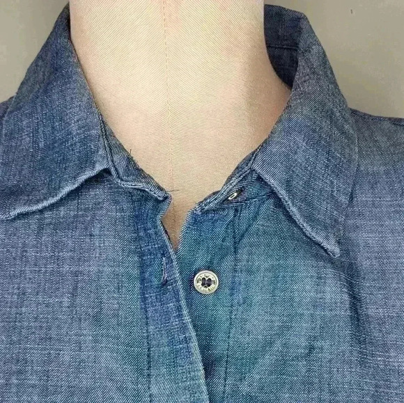 Tommy Hilfiger In Bloom Sleeveless Debim Dress With Belt Womens Size 8 - Picture 5 of 11